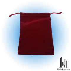 Dice Bag Suedecloth Large Red